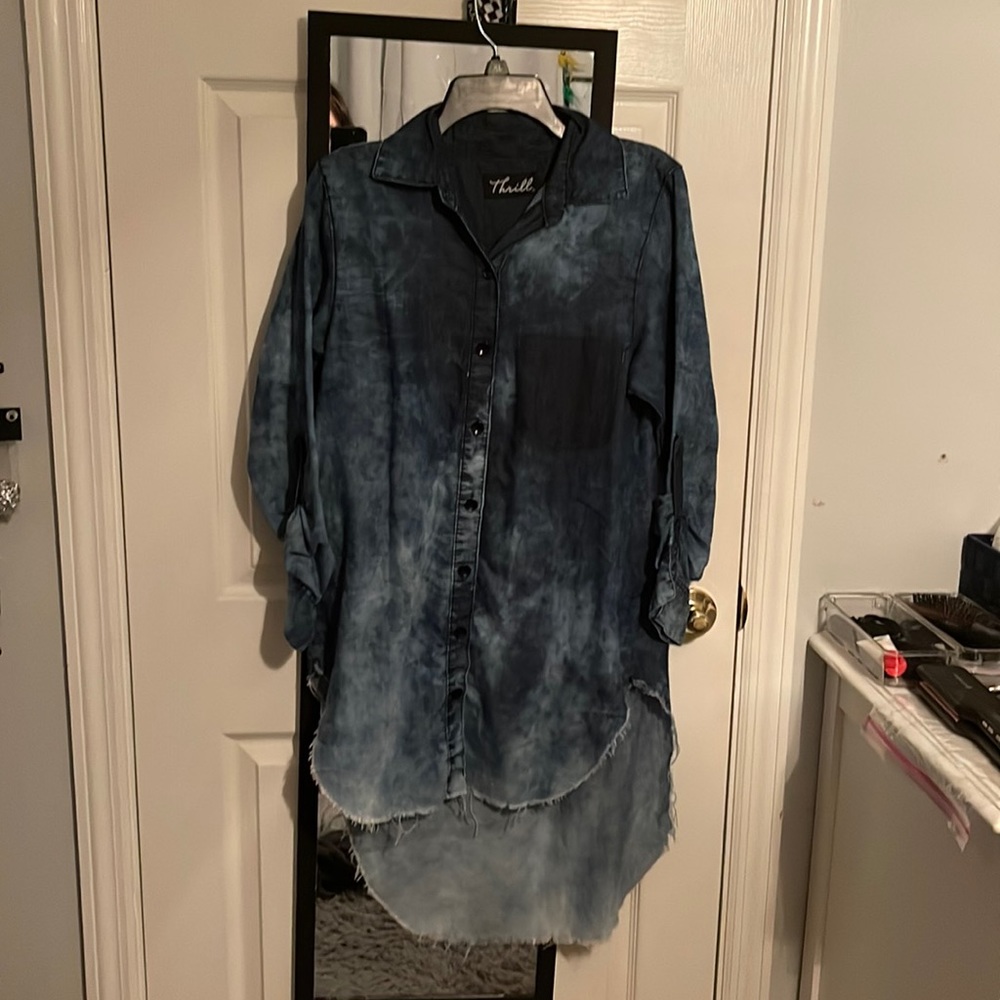never worn, colour: blue ombré, brand: thrill, size: large
